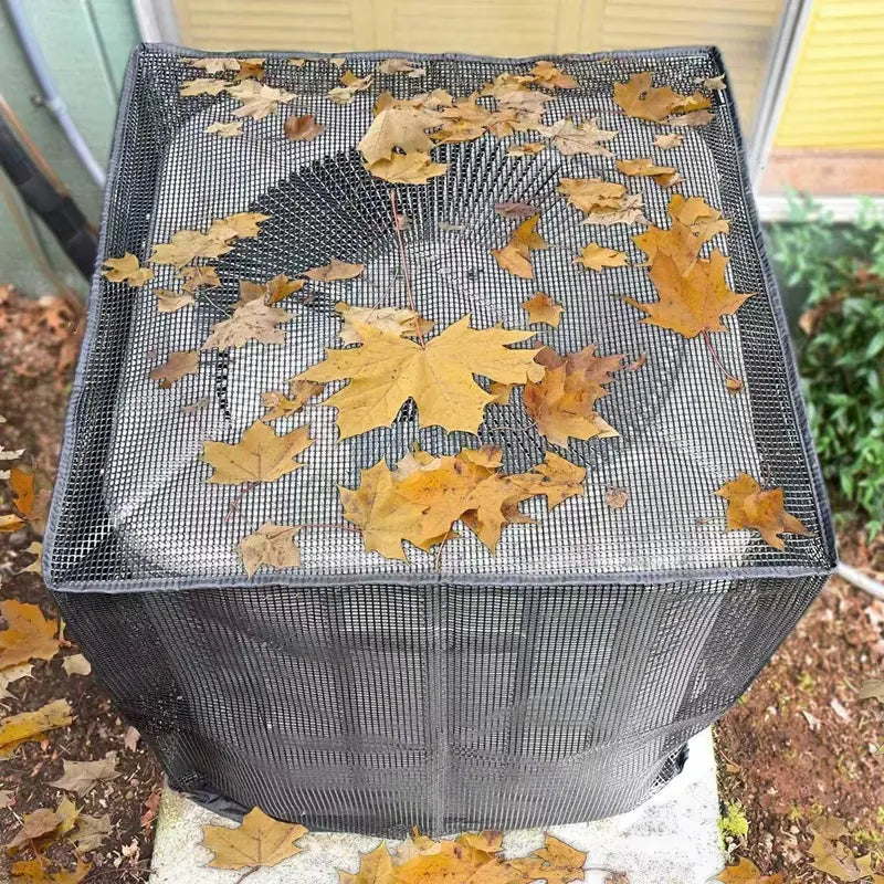 🌬️ Heavy-Duty Full Mesh Air Conditioner Cover, All-Season Outdoor AC Unit Protector, Rainproof Dust Cover