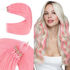 💇‍♀️ EasyFit Remy Human Hair Micro Ring Extensions, 14–24 Inch, 30–100g, Glueless Cold Fusion Straight Hair