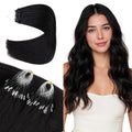 💇‍♀️ EasyFit Remy Human Hair Micro Ring Extensions, 14–24 Inch, 30–100g, Glueless Cold Fusion Straight Hair