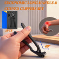 ✂️ Extra Long Handle Toenail Clipper for Seniors, Black Curved Tip Sharp Durable Blade