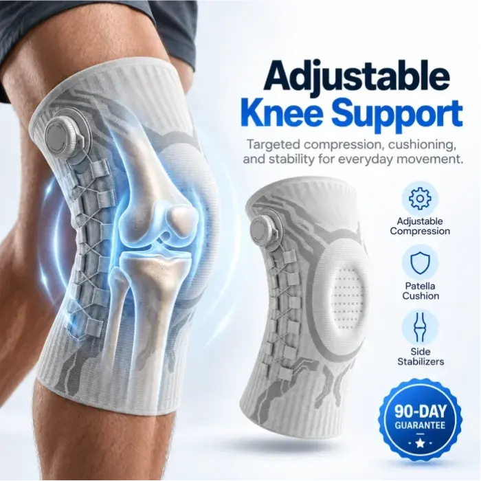 🦵 Adjustable Knee Support Brace | Targeted Compression, Anti-Slip, For Knee Discomfort & Daily Movement