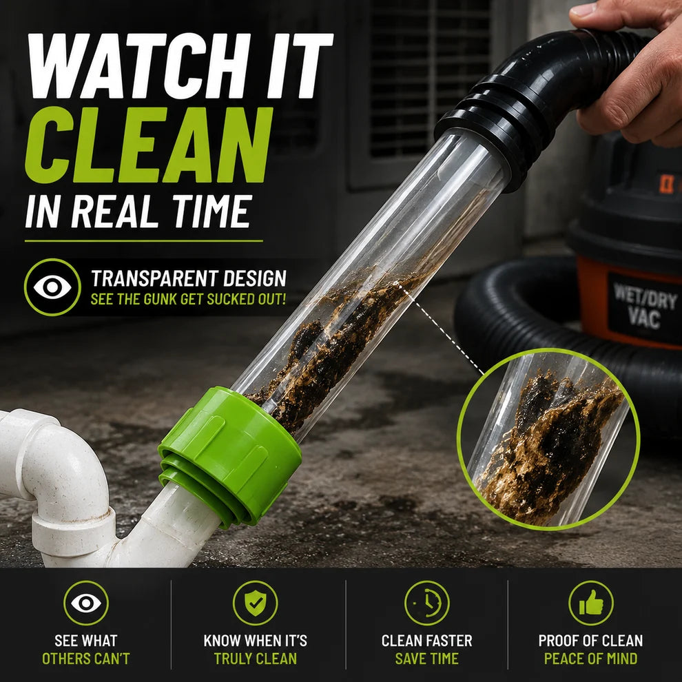 🔧 AC Drain Cleaner Tool, Clear Clogs Fast, No Plumber Required