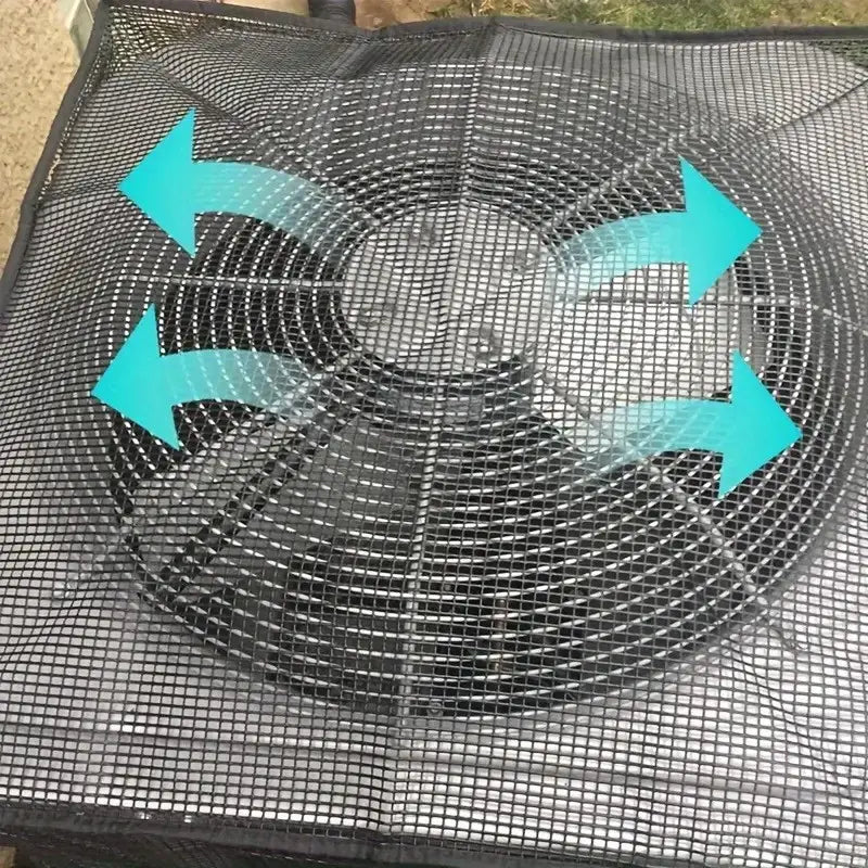 🌬️ Heavy-Duty Full Mesh Air Conditioner Cover, All-Season Outdoor AC Unit Protector, Rainproof Dust Cover