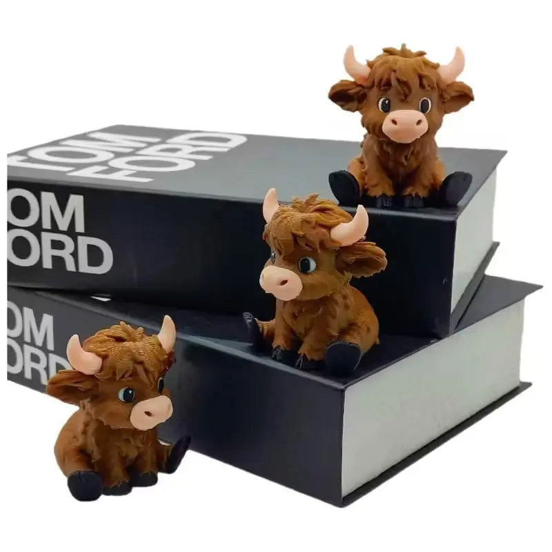 3D Printed Highland Cow Desk Pet Decor