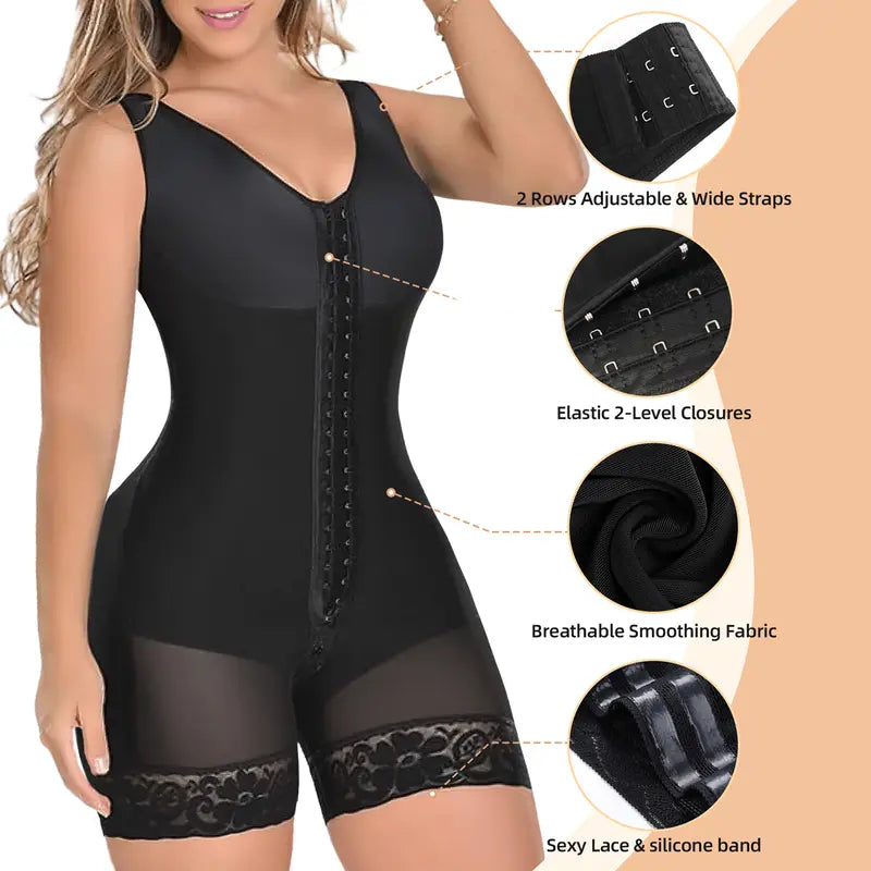 Fajas Colombianas Shapewear | Tummy Control Butt Lifter | Hooks Closure