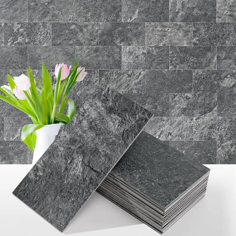 🏠 100Pcs Glossy White PVC Peel and Stick Backsplash Tile, 3''x6'' Self-Adhesive Subway Tile for Kitchen Bathroom Wall Decor
