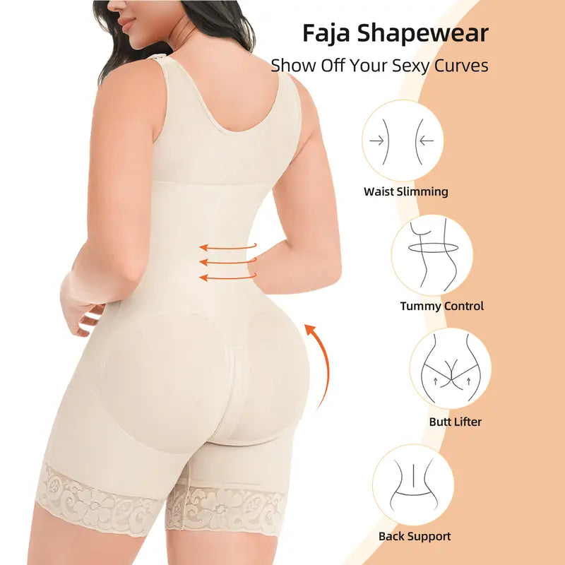 Fajas Colombianas Shapewear | Tummy Control Butt Lifter | Hooks Closure
