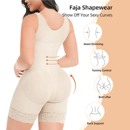 Fajas Colombianas Shapewear | Tummy Control Butt Lifter | Hooks Closure