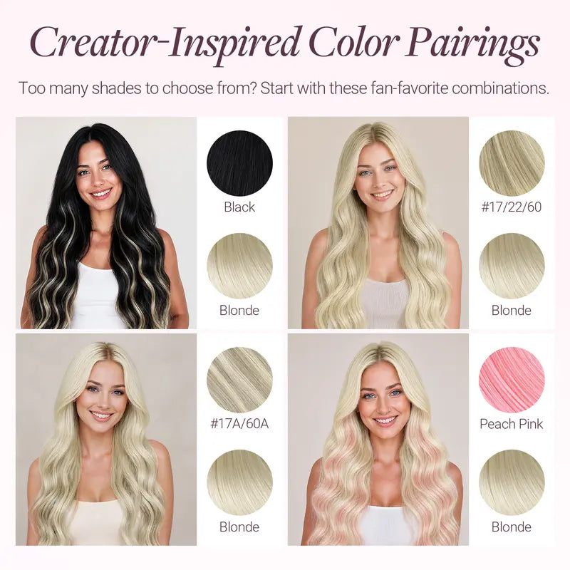 💇‍♀️ EasyFit Remy Human Hair Micro Ring Extensions, 14–24 Inch, 30–100g, Glueless Cold Fusion Straight Hair